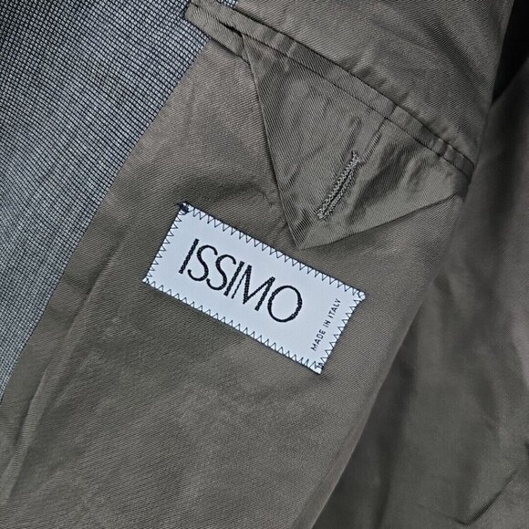Issimo Blazer Sport Coat Mens 46 Brown Twill Lined Business Formal Made In Italy - Picture 7 of 7